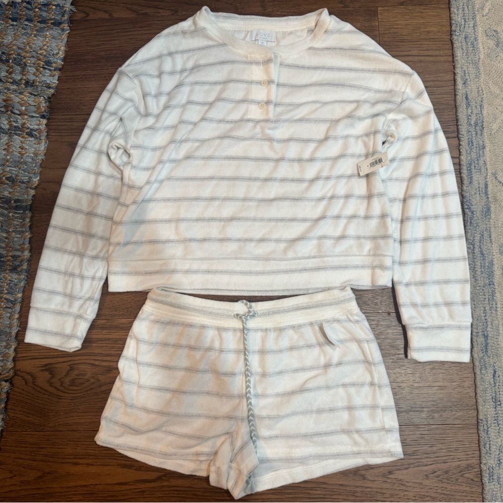 GAP striped terry pajamas NWT